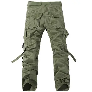 MIXCUBIC 2020 primavara Toamna armata tactice pantaloni Multi-buzunar de spălat pierde armata verde pantaloni barbati casual Scule pantaloni 28-42
