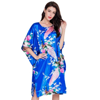 Moda De Mare Albastru Chinezi De Sex Feminin Poliester Halat Halat De Noutate Epocă Yukata Casual Pijamale En-Gros De Vânzare Cu Amănuntul O Mărime S014-Q