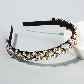 Moda explozie diamant accesorii de par diamant sticla baroc bandă de moda pentru femei cina mireasa de susținere