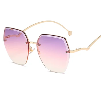 Moda Pilot ochelari de Soare Femei 2020 Lux Fara rama Ochelari de Soare Barbati Nuante UV400 în aer liber Doamnelor ochelari de Soare Zonnebril Femei Top