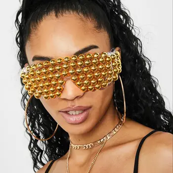 Moda Steampunk Colorate ochelari de Soare Femei 2021 Tendință de Lux Pearl Supradimensionat Ochelari Ochelari de sex Feminin de Ochelari de Epocă Nuante oculos
