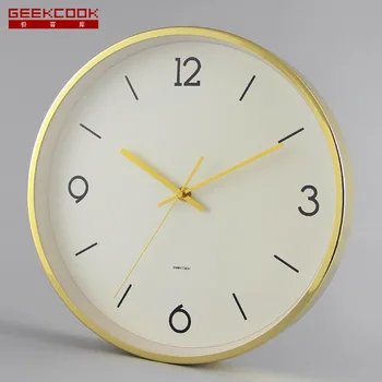 Moderne de Metal Ceas de Perete Tăcut de Aur de Argint de Lux, Ceasuri de Perete Bucatarie Ceas Mare de Perete Ceasuri Decor Acasă Duvar Saati Cadou FZ767