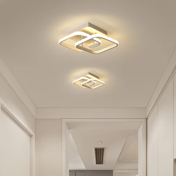 Modernă cu LED-uri plafon candelabru pentru Hol, Coridor Balcon Dormitor Acrilice LED candelabre Negru sau Alb iluminat interior