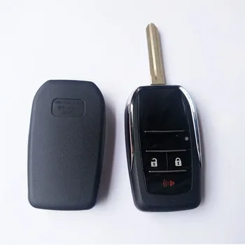 Modificat de Pliere Flip Key Remote Shell Caz Pentru Toyota Corolla, RAV4 Nou, Vios 3 Buton cu TOy43 Cheie Blank Fob Acoperi Stil Nou
