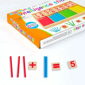 Montessori Jucarii Educative din Lemn Colorat Matematica Jucarii pentru Copii Domino 3-4-5-6-7-8 Ani Joc Amuzant Cadouri Copii