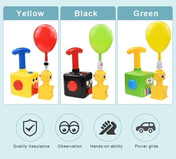 Montessori Puzzle Distractiv Educativ Experiment de Jucărie Inerțiale Putere Balon Jucărie Mașină Puterea Balon Masini de Jucarie pentru Copil de Crăciun