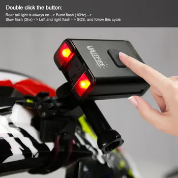 MTB USB Reîncărcabilă mini Bike Set de Lumina LED-uri Față Biciclete lumina Casca suportului lampă Spate Ciclism Rutier de Siguranță Coada Faruri