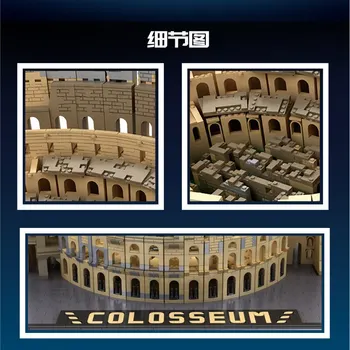 Mucegai Regele Arhitectura Orașului Streetview Italia Colosseum Roman MOC-49020 Model de Kit de Blocuri Caramizi Jucarii Pentru Copii
