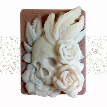 Mucegai silicon Cranii și Trandafiri săpun manual Mucegai DIY decorare tort instrumente PRZY de înaltă calitate ridicata