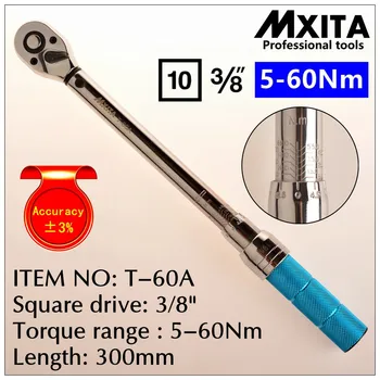 MXITA 3/8 5-60Nm Precizie de 3% de Mare precizie profesional Reglabil Cheie dinamometrică Cheie masina masina de reparații de Biciclete scule de mână set