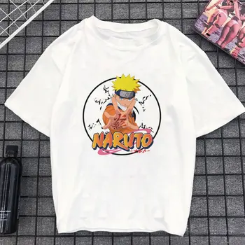 Naruto Moda Anime Japonez Scrisoare Tricou Sasuke desen Animat Amuzant pentru Femei T-shirt Casual 2020 Rece Streetwear Tricou Hip Hop de Top
