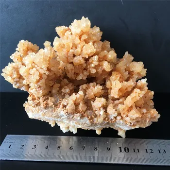 Naturale Agat galben Geode Cristal de Cuarț Cluster Minerale Reiki de Vindecare de Cristal Decor Acasă