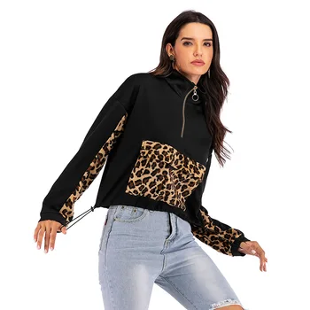 Neatie Pentru Copii Moda Streetwear-Sexy Leopard Mozaic Sacou Casual Pentru Femei Pulover Haina De Bază Jacheta Uza