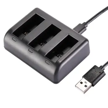 Neewer 3-Canal Baterie Încărcător Rapid Pentru GoPro 8/7/6/5 cu Cablu Mini USB pentru GoPro Hero 8 7 Erou Erou 6 Hero 5 Negru Baterie