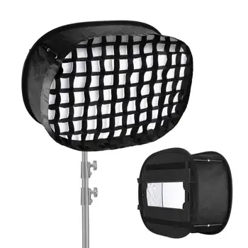 Neewer LED Panel Lumina Softbox Difuzor cu Grid 960 de Lumină LED-uri: Interior Deschidere 15.9 x 7 cm, Pop-up 23.4x15.7 inch