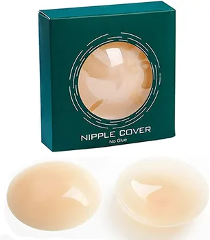 Negru tehnologie ultra-subțire temperatura corpului lipici-free auto-adeziv sân autocolante nipple covers
