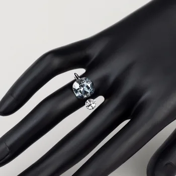 Neoglory Cristale Inele de Argint de Culoare Inele de Nunta Pentru Femei Bijuterii de Moda 2020 Nou Impodobita cu Cristale Swarovski de la