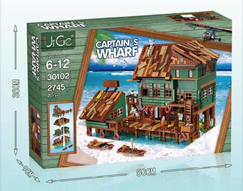Nevoia de Bloc UG30101 - UG30105 Pescuit Casa Pier Barcă de Pescuit Restaurant Captain ' s Wharf Bloc Caramida Model de Jucării pentru Copii