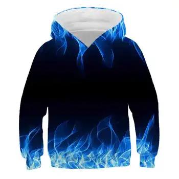 New Flame&Whirlpool 3D Băieți Fete Haine Colorate Hanorace Copii Carouri, Tricou Haine pentru Copii Îmbrăcăminte de Streetwear Pulover
