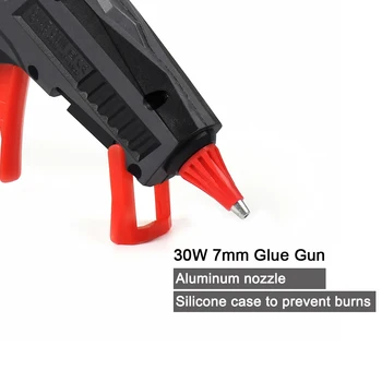 NEWACALOX 30W 110-240V Mini Hot Melt Glue Gun Set cu Hobby Cuțit Fix Clip Pensete 80pc 7mm Bastoane Lipici DIY de Mână Trusă de scule