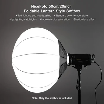 NiceFoto 50cm/20Inch Pliabile Lantern Stil Softbox Forma Minge Moale Cutie