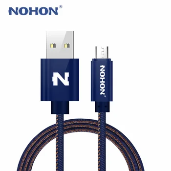 NOHON Cablu Micro USB Android prin Cablu Cowboy Pânză Pentru Samsung Xiaomi HTC Nokia LG Telefon Mobil Încărcător Rapid de Sincronizare a Datelor prin Cablu USB