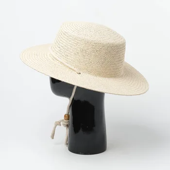 Noi de Mână-țesute Alge marine Flat-top Papirus Lega de ajustare Hat pentru Barbati Femei Călătorie în aer liber protecție Solară Plajă Umbra Plajă, Pălării de Soare