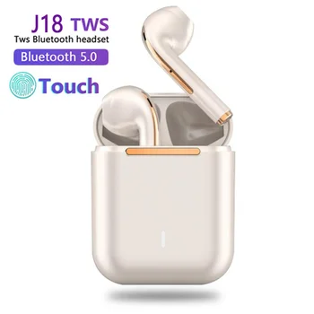 Noi J18 TWS Adevărat Căști fără Fir Bluetooth sport Căști Căști Muzică Pentru Android iOS Smartphone-uri Touch Control Căști