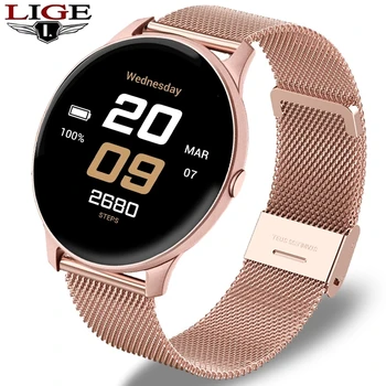 Noi LIGE bărbați Și femei de culoare de ecran Inteligent ceas sport multifunctional Rata de inima tensiunea IP67 rezistent la apa smartwatch +Cutie