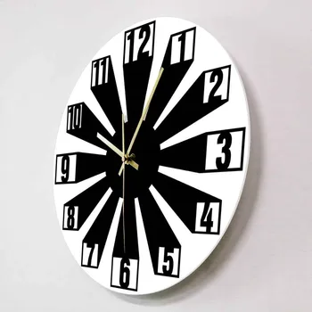 Noi Nordic Moda de Epocă Design Acrilic Ceas de Perete Modern, Minimalist Efect 3D Cifre arabe Cuarț Mut Agățat de Perete Ceas