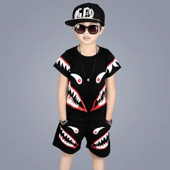 Noi Vara Haine Copii Baieti Costume Tricou + Pantaloni Hip Hop Set Streetwear Copilul Trening Copii Seturi De Îmbrăcăminte 4 6 8 1012 Ani