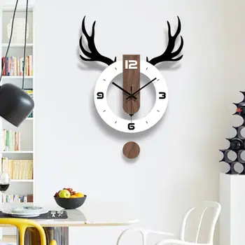 Nordic Ins ceas de perete camera de zi cap de Cerb mit Creative ceas de Perete Quartz ceas de Decor Acasă coarne de Moda cadou E0861