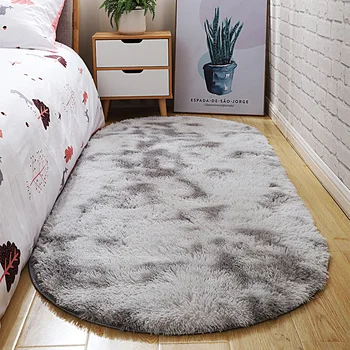 Nordic ins stil simplu covor modern acasă noptiera dormitor covor oval gros gradient saltea copii crawling covor La alfombra