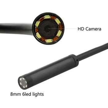 Nou HD WIFI 8MM 720P 1/2/5m Cablu rezistent la apa Endoscop de Inspecție Camera Android IOS Mini Camera Endoscopica Inspectie Auto
