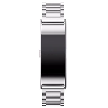 NOU-schimb de Lux din Oțel Inoxidabil Ceas Banda Curea Pentru Fitbit Charge 2, Argintiu
