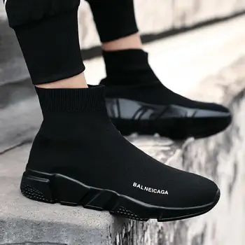 Nou Stil Panza Pantofi pentru Bărbați Tendință Tot Sezonul Bărbați 2019 Agrement Tendință de Pantofi Șosete Zbura Țesute Mare de Top Bord Pantofi Adidas