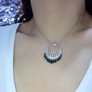 Noua Moda de Lux cunoscute Formă de Evantai Full Pave Cristal Zircon Cercei Moda Bijuterii Seturi pentru Femei