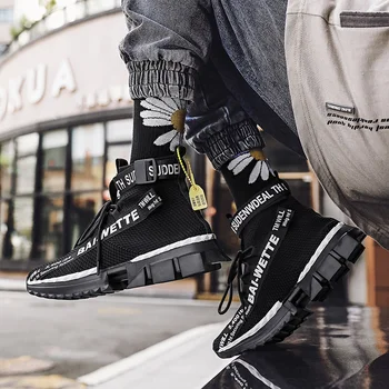 Noua Moda de Zbor Țesute Șosete Pantofi pentru Bărbați de Înaltă Designer de Top Adidași Bărbați Non-alunecare, rezistent la Uzura Pantofi Adidași Confortabil Bărbați