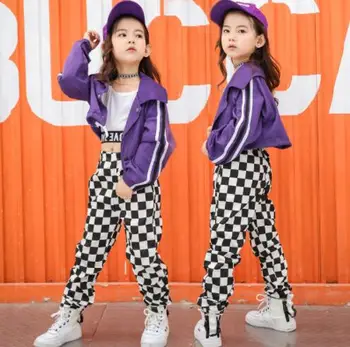 Noua Moda Pentru Copii De Primavara Toamna Costume Pantaloni Alb-Negru Carouri Liber Casual Harem Hip Hop Street Dance Haine Ciucure Pantaloni
