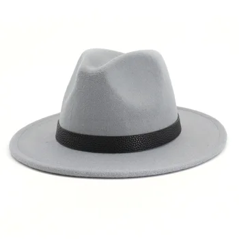 Noua Moda toamna Părinte-copil pălărie lână, pălării Fedora pentru Femei, Fete, Copii de Culoare Solidă formale capac Sombrero HF120