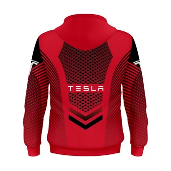 Noul Tesla Masina Logo-ul 3D de Imprimare Digitală Hanorac Barbati Casual Tricou Harajuku Pulover de Înaltă Calitate Supradimensionat Streetwear