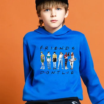 Nouă Lucruri ciudate Băieți Fete Hanorace Prietenii Copiilor nu Mint Jachete de Moda pentru Copii cu Maneca Lunga Costum 3-10Y Unisex