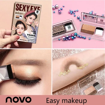 NOVO 2018 Noi Leneș Fard de pleoape Stil coreean grupa de produse Cosmetice Mat Shimmer Eye Shadow Timbru Nakesd Paleta de culori Cu Pensula de Machiaj Nud Set