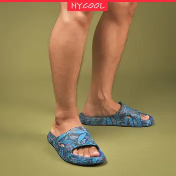 NYCOOL 2020 Ins Fierbinte Tipărite Bărbați Papuci de Plajă de Vară Pantofi Moale EVA Băieți Încălțăminte Non-alunecare, rezistent la Uzura Baie Acasă Sandale