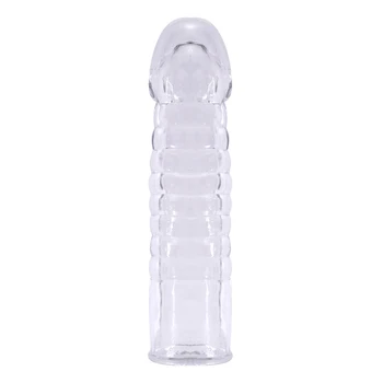Oamenii Transparent Prezervativ Extindere Îngroșa Prelungi Penisul Maneca Adult Jucărie Sexuală pentru Bărbați Sex-Shop