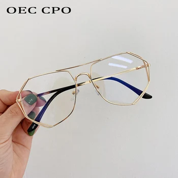 OEC CPO Transparent Anti-albastru Cadru Ochelari de Moda pentru Femei Clar Pătrat Ochelari Vintage Optica de sex Feminin de Ochelari de vedere Gafas