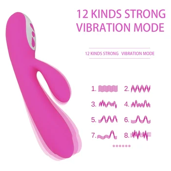 OLO 12 Viteza Rabbit Vibrator Incalzire cu Vibratorul Orgasm Stimulator punct G Vaginal Masaj jucarii Sexuale pentru Femei Adulte Produs