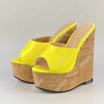 Olomm Handmade Femei Platforma de Catâri Vara Sandale Tocuri Deget de la picior Deschis Superba 5 Culori de Partid Pantofi Femei, Plus Dimensiune 5-20