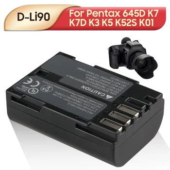 Original de schimb pentru aparat de Fotografiat Baterie D-Li90 Pentru Pentax 645D K7 K7D K3 K5 K52S K01 aparat de Fotografiat Baterie 1860mah