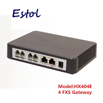 Original Newrock 4 FXS SIP VoIP Gateway,analog adaptor VoIP.Elastix compatibil,Mitel certificat ATA 4 Telefon analogic pentru sip